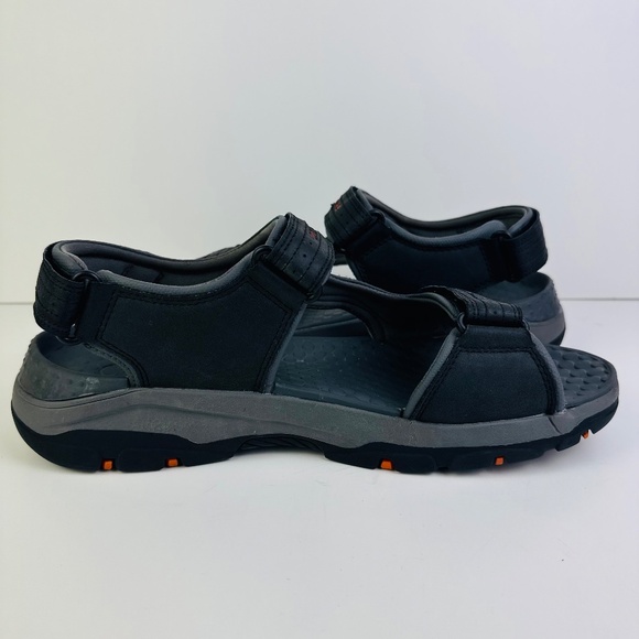 Skechers Tresmen Garo Gray Hiking Sandals Relaxed Fit Strap 204105 Men's Size 12 - Picture 9 of 11